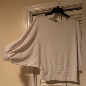 Off white bat wing top